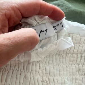 White dress petal and pup